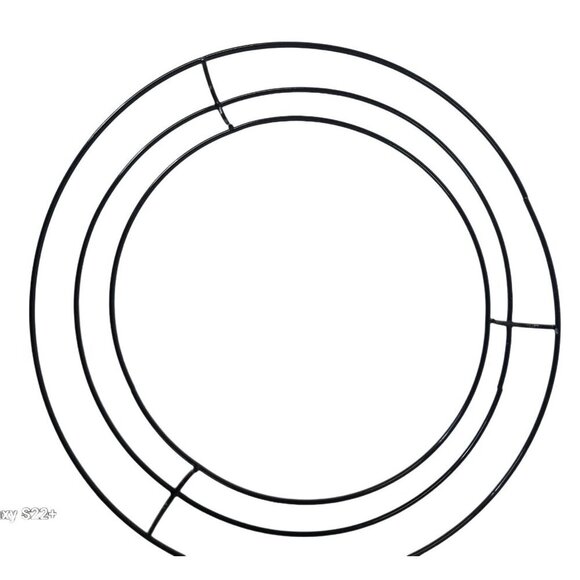 Set of 2 Black Metal Wreath Forms 8 Inch Round Wire Frame for DIY Craft and Home - Picture 6 of 7